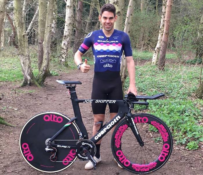 Joe Skipper with his Guerciotti ahead of IRONMAN South Africa