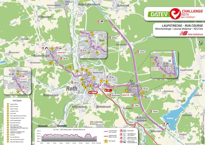 Challenge Roth run course 2018