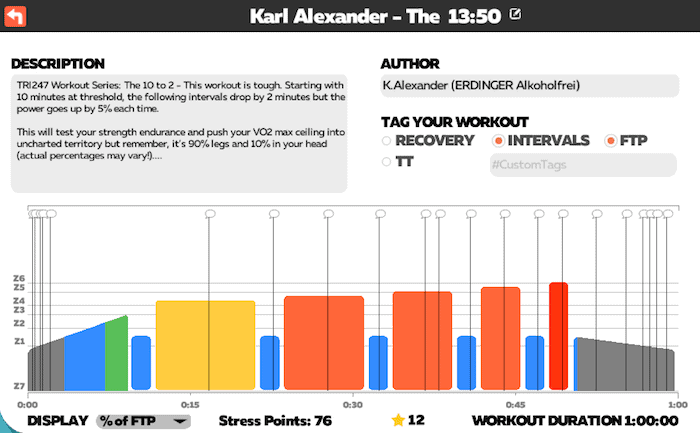 Karl Alexander - The 13:50 (10 to 2) - TRI247 Workout Series on Zwift