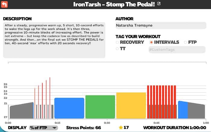 IronTarsh Stomp The Pedal Zwift TRI247 Workout Series