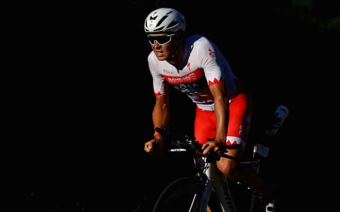 BARCELONA, SPAIN - MAY 20: Javier Gomez Noya of Spain competes in the cycle leg of the race during IRONMAN 70.3 Barcelona on May 20, 2018 in Barcelona, Spain. (Photo by Charlie Crowhurst/Getty Images for IRONMAN)