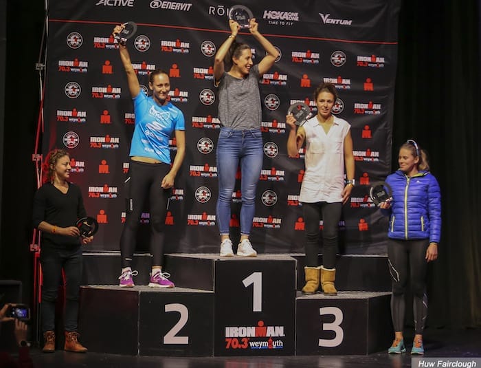 IRONMAN 70.3 Weymouth 2018 - Women's Pro podium