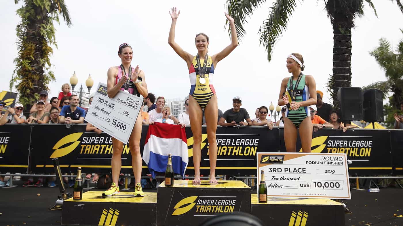 Super League Triathlon 2019 Women's podium