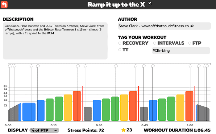 TRI247 Workout Series / Zwift / Steve Clark / Ramp It Up To The X climbing intervals