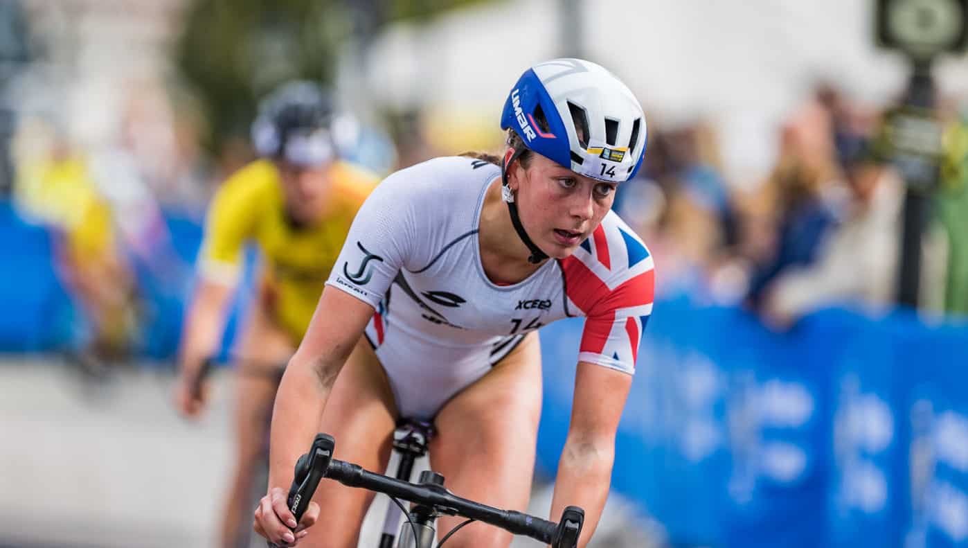 ST HELIER, JERSEY - SEPTEMBER 28, 2019: The Womens Semi Final Group B race during the RBC Super League Triathlon Jersey on September 28, 2019 in St Helier, Jersey. (Photo by That Camera Man /Superleague Triathlon)