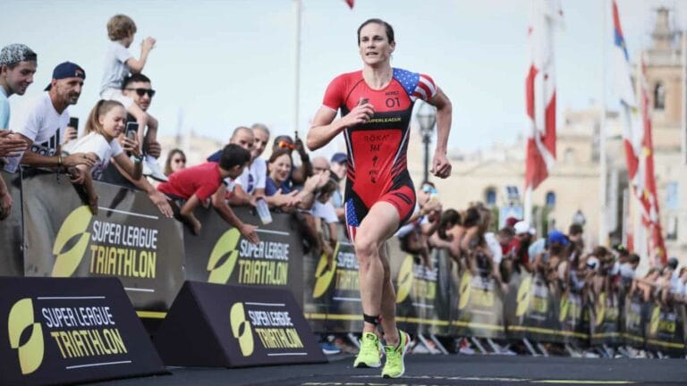 VALLETTA, MALTA - OCTOBER 19, 2019: in the Womens Group B Semi Final Race during Super League Triathlon Malta on October 19, 2019 in Valletta, Malta. (Photo by Tom Shaw/Superleague Triathlon)