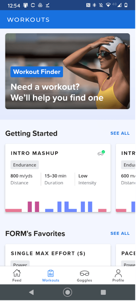 FORM Smart Goggles - workout