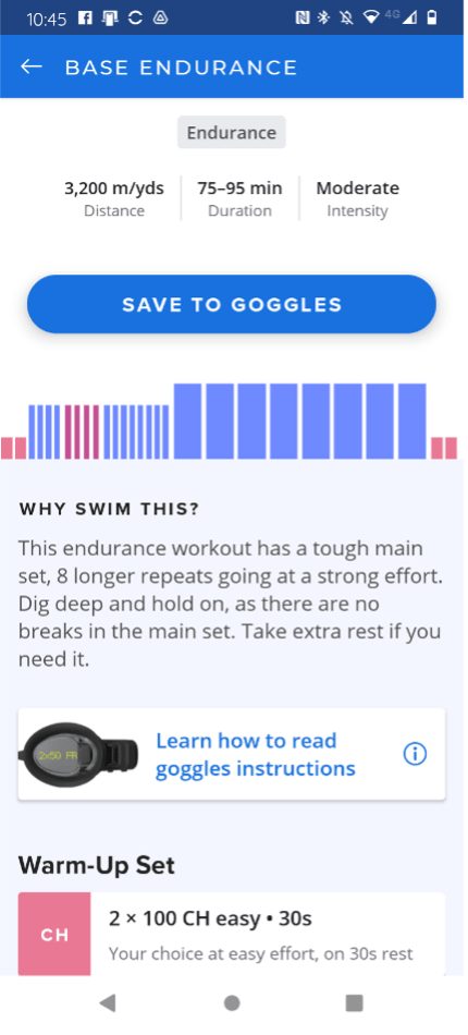 FORM Smart Goggles - workout