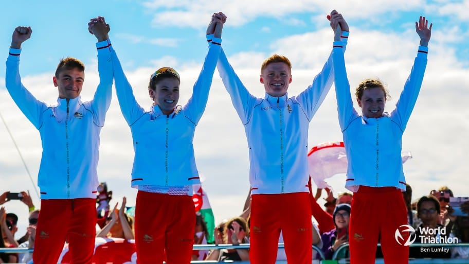 England Podium Mixed Relay Commonwealth Games 2022