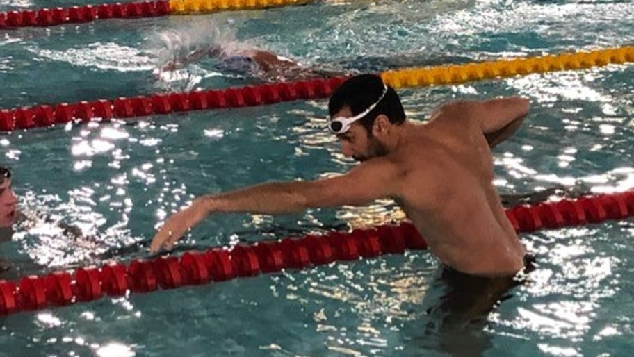 Luis Lopez coaching at his triathlon club