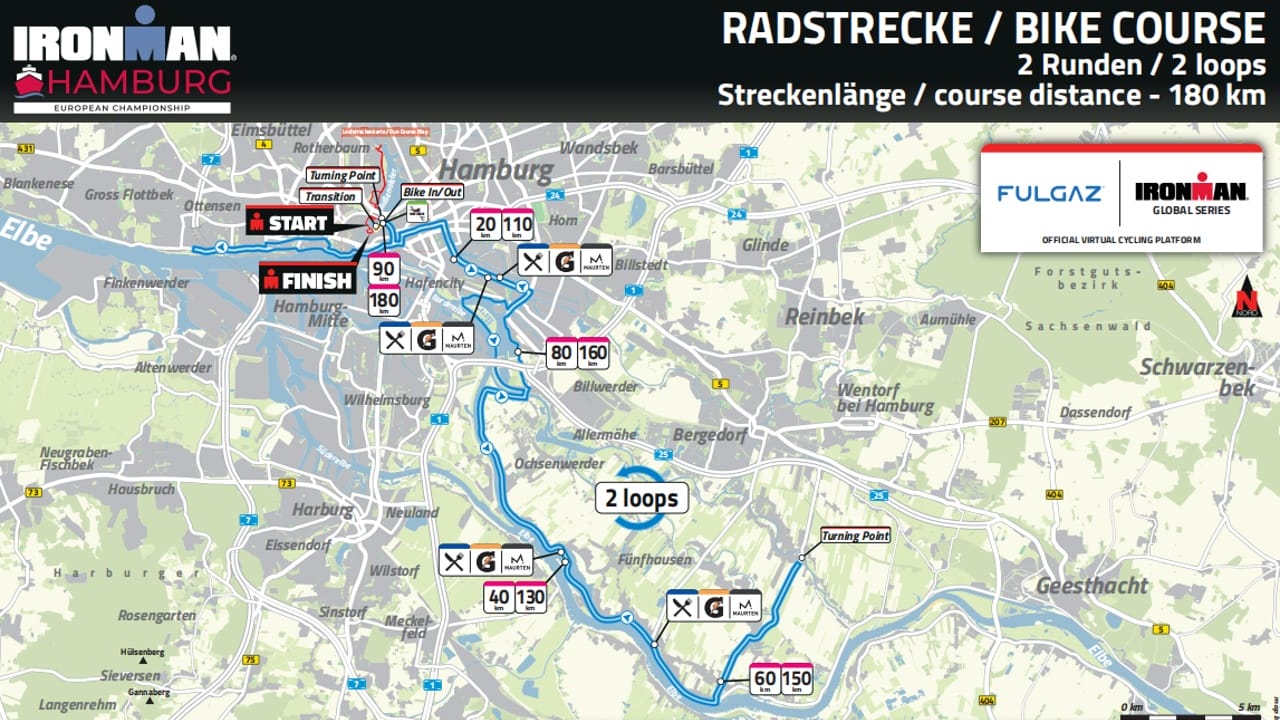 Hamburg bike course map 2023