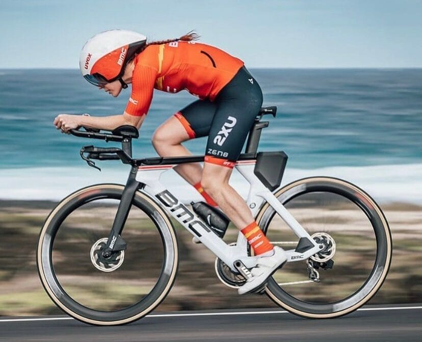 Lucy Buckingham BMC Pro Triathlon on TT bike