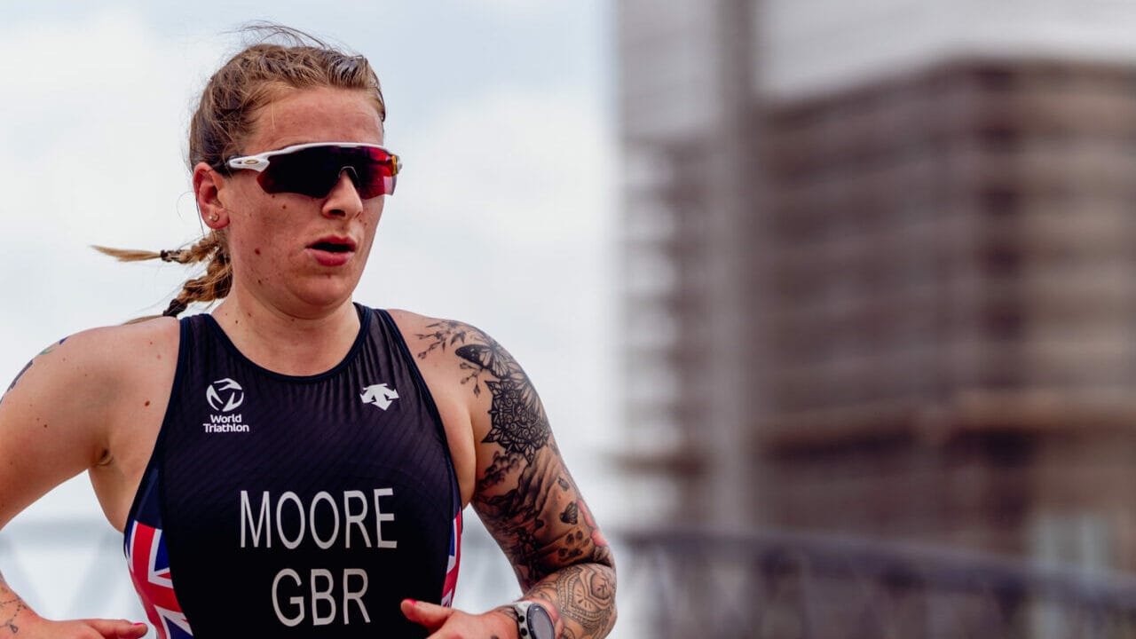Hannah Moore at World Triathlon Para Series Swansea 2023