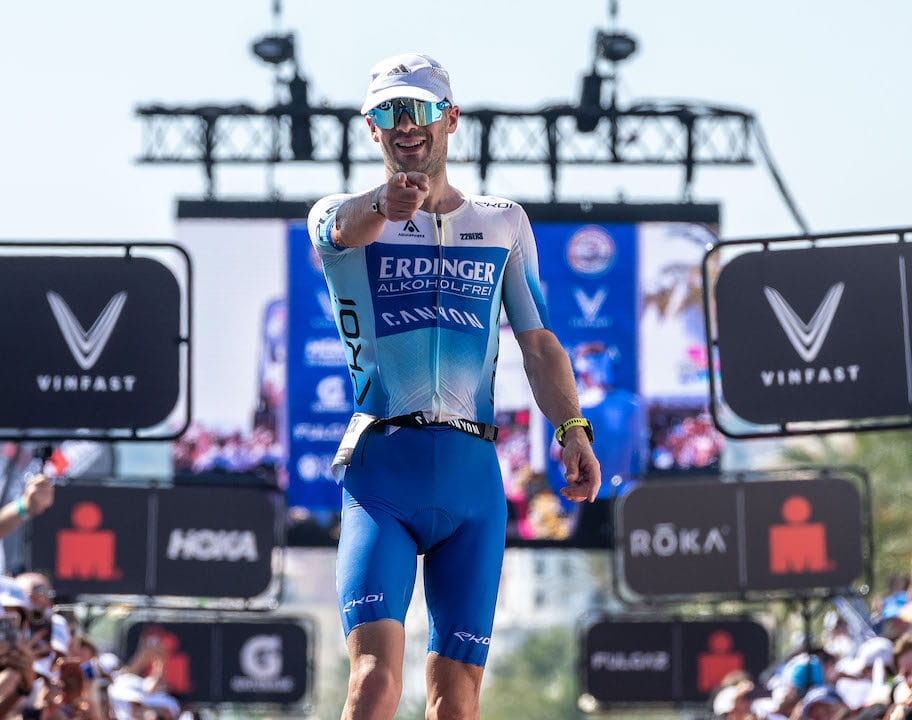 Patrick Lange IRONMAN World Championship 2023 Nice finish line celebration
