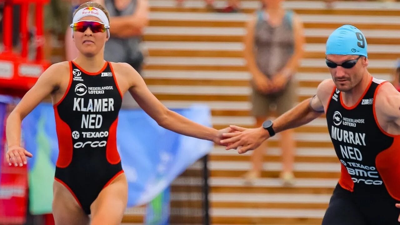 Team Netherlands Richard Murray and Rachel Klamer in the MTR.