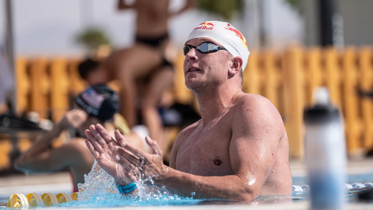 Kristian Blummenfelt Neom swim familiarisation 2023 photo credit Super League