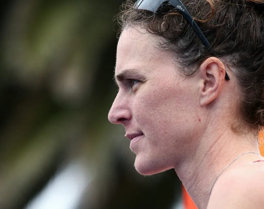 Gwen Jorgensen reflective World Triathlon Cup Vina del Mer 2023