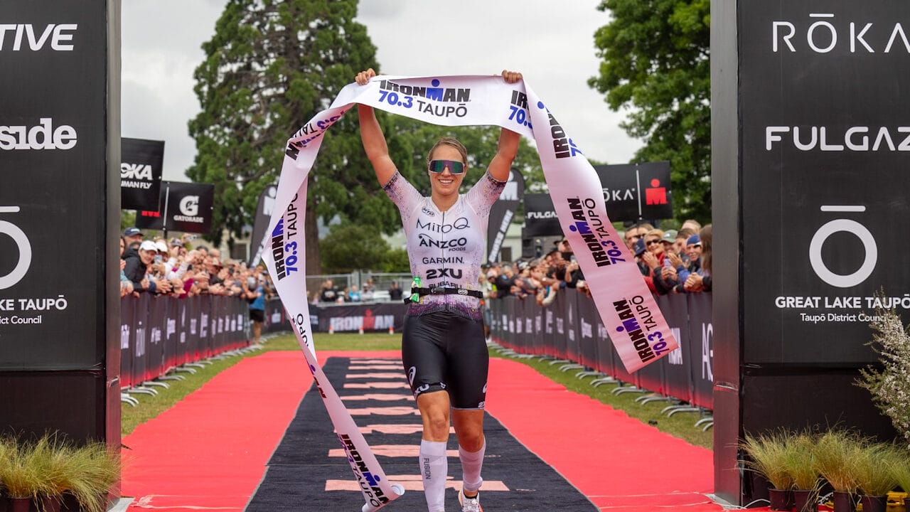 Hannah Berry of New Zealand wins IRONMAN 70.3 Taupo 2023
