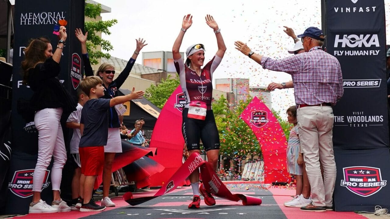 Kat Matthews successfully defend her title at IRONMAN Texas.