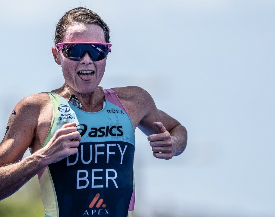 Flora Duffy on the run at WTCS Cagliari 2024