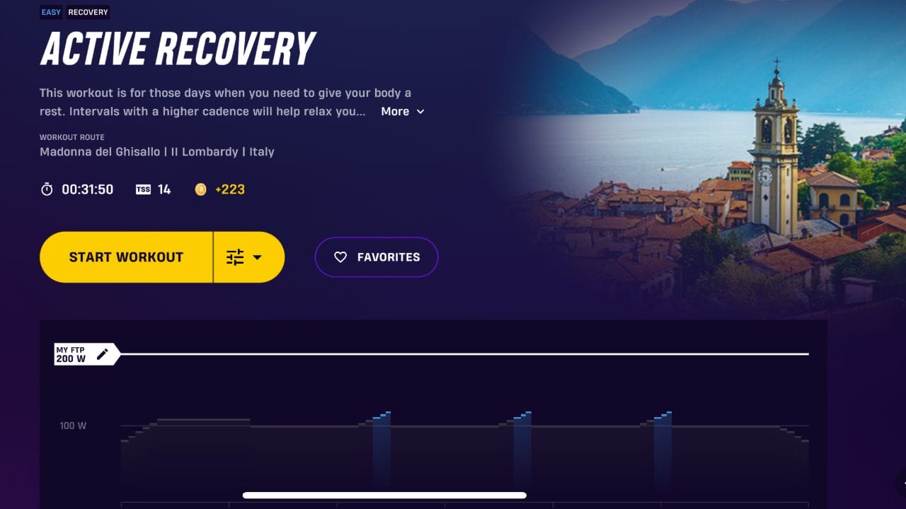 Rouvy active recovery workout