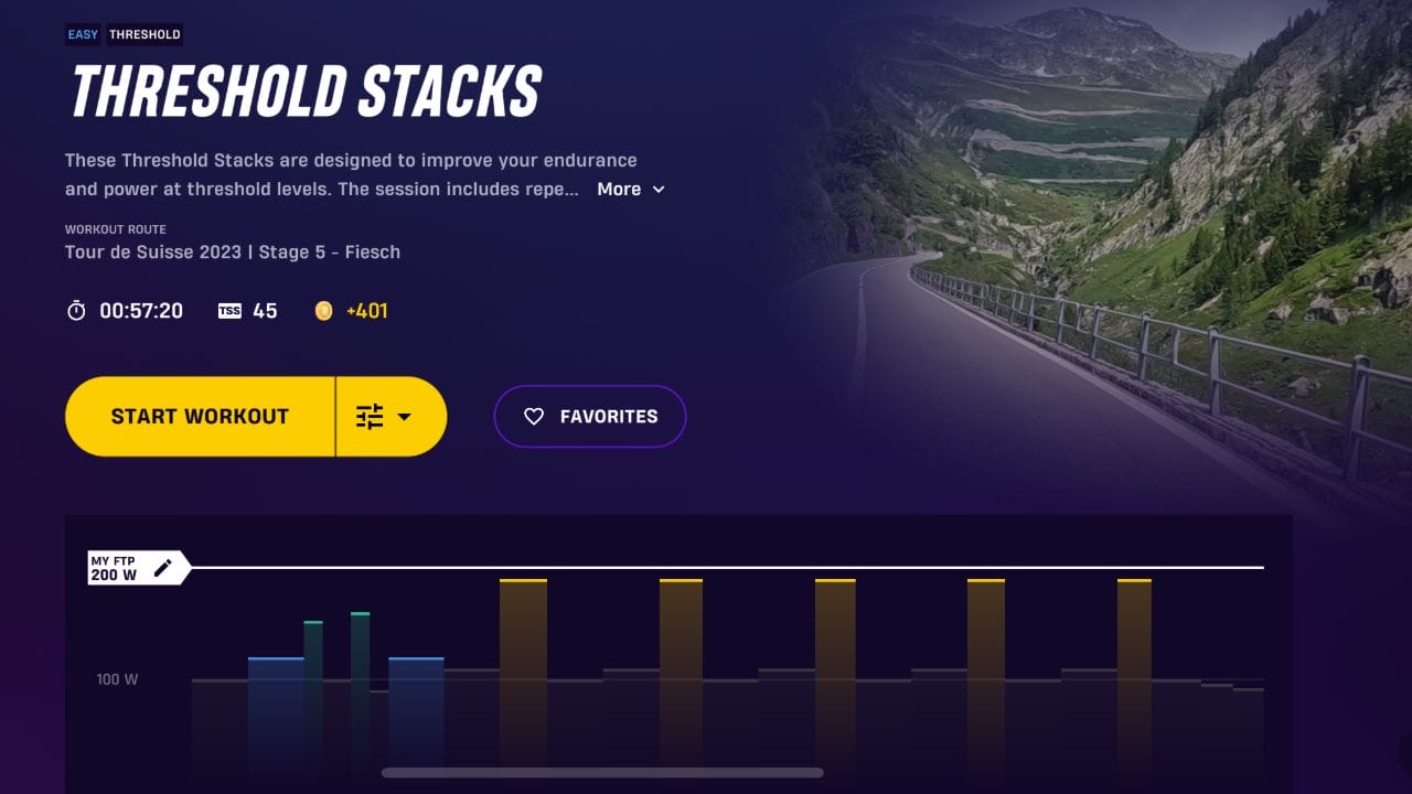 Rouvy threshold stacks route
