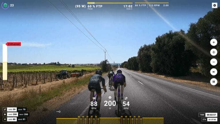 Rouvy indoor cycling workout mode