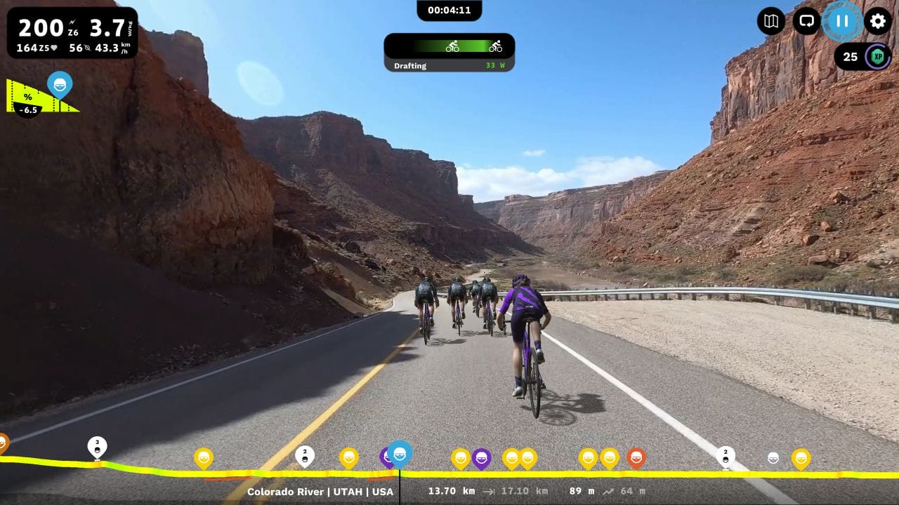 Rouvy Colorado River route