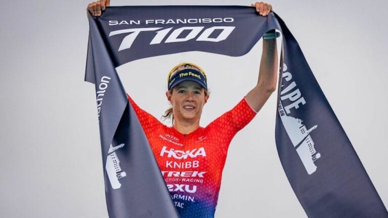 Taylor Knibb - T100 San Francisco 2024 finish tape