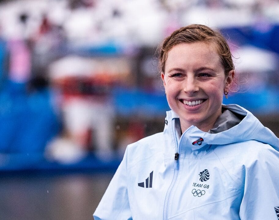 Georgia Taylor Brown Paris Olympics smiles 2024 photo credit World Triathlon