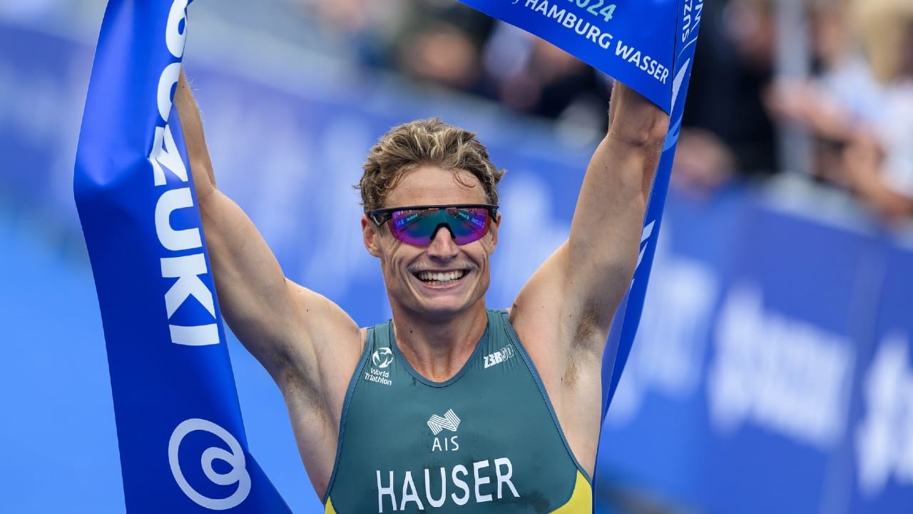 Matt Hauser Hamburg WTCS 2024 Photo credit: Tommy Zaferes / World Triathlon