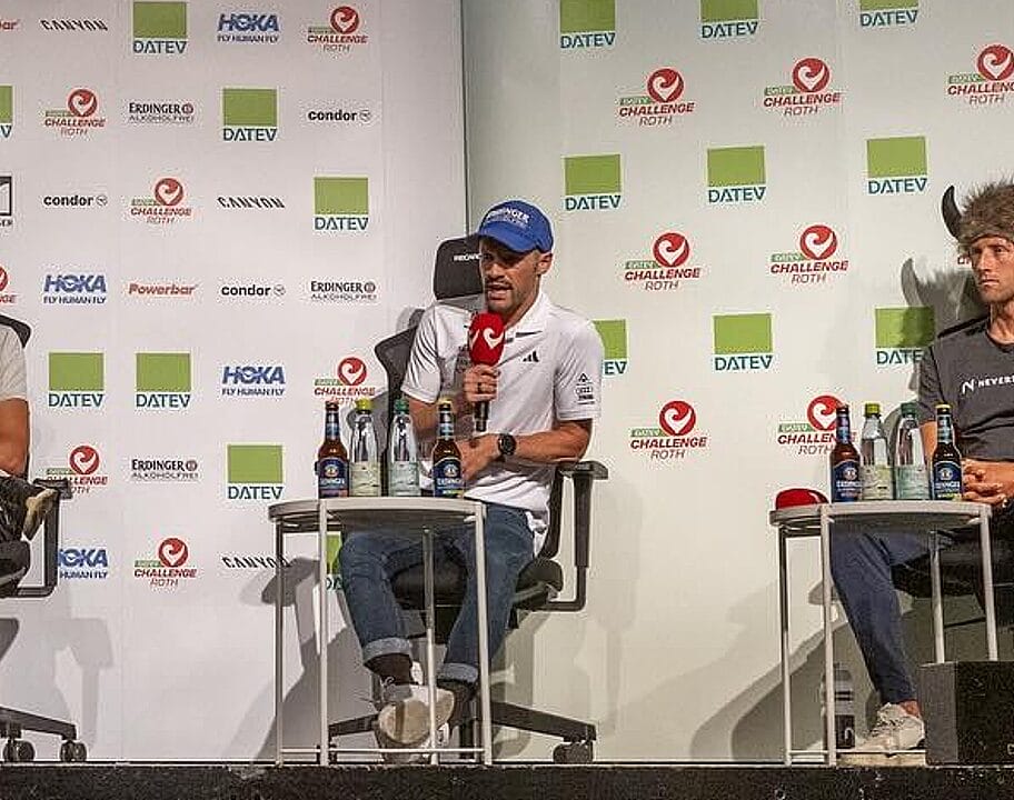 Patrick Lange Rudy von Berg bison hat Challenge Roth press conference 2024