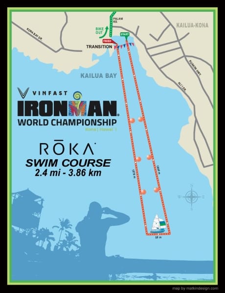 IRONMAN World Championship Kona swim course map