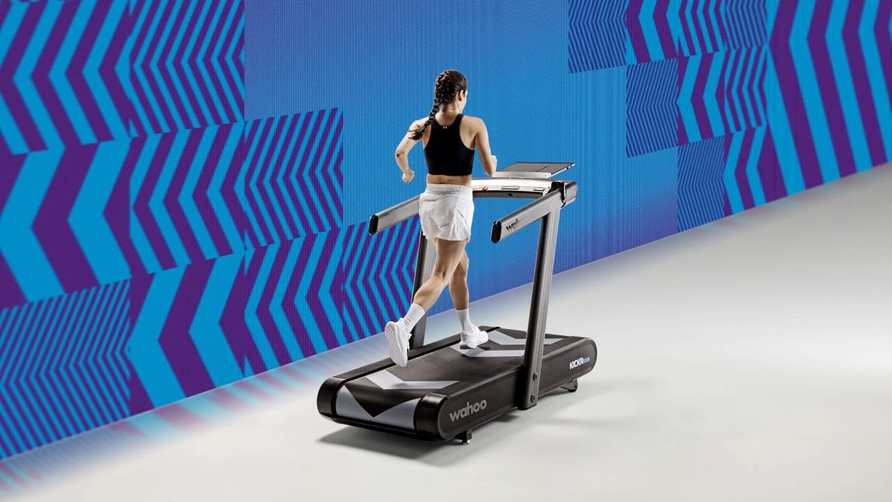 Wahoo Kickr Run female runner treadmill