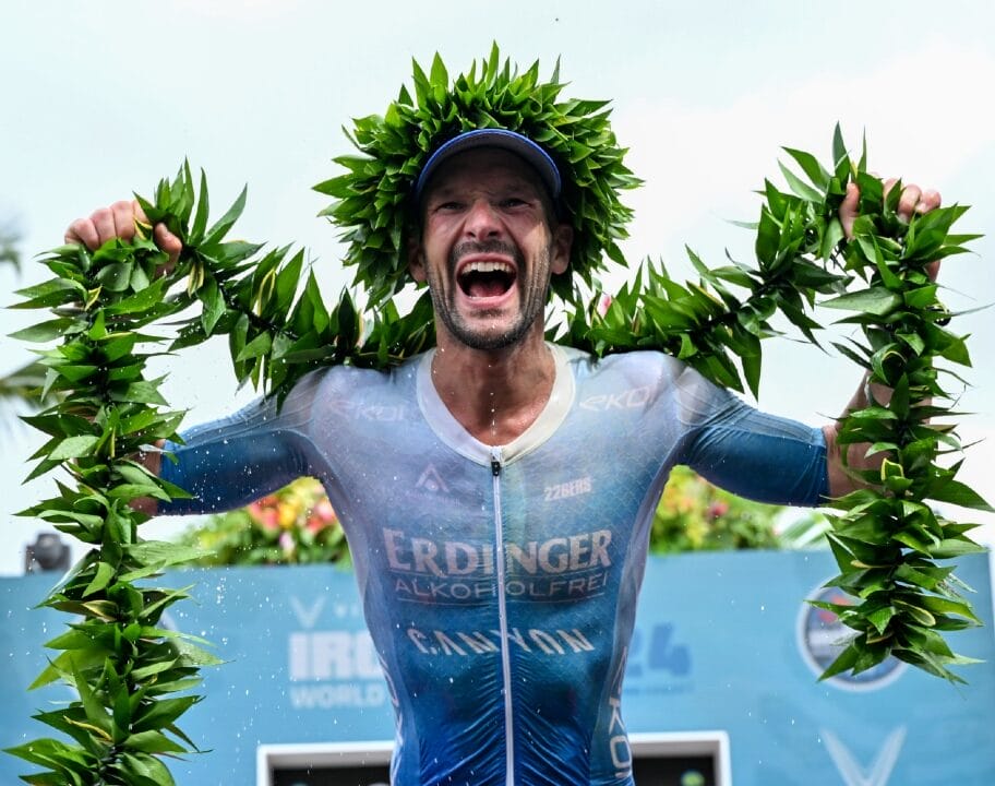 Patrick Lange IRONMAN World Championship 2024 garland Photo Credit: Donald Miralle / Getty Images for IRONMAN