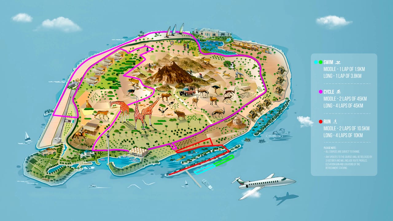 Challenge Sir Bani Yas route map