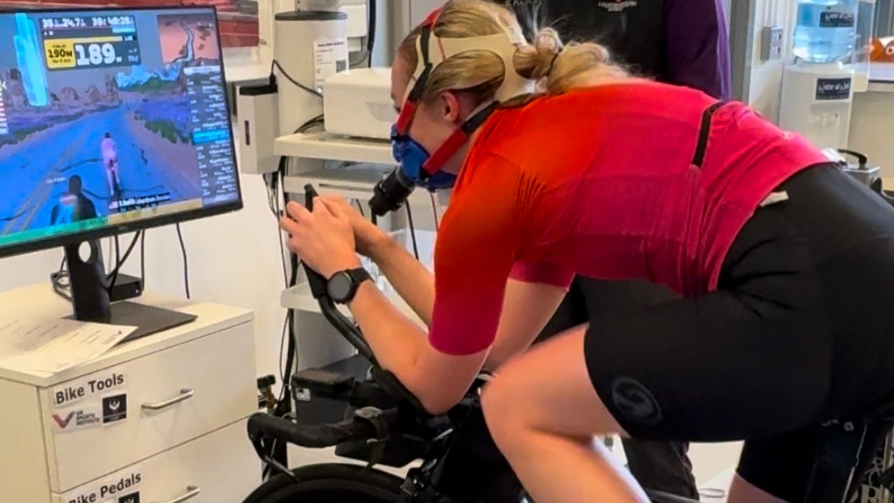 Testing VO2 max at Loughborough Performance Lab