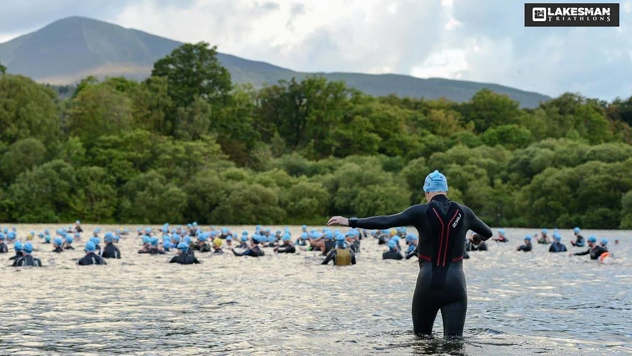Lakesman Triathlon swim Derwentwater