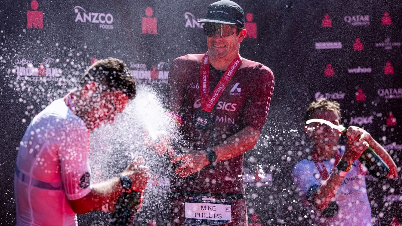 Mike Phillips IRONMAN New Zealand 2025 Podium