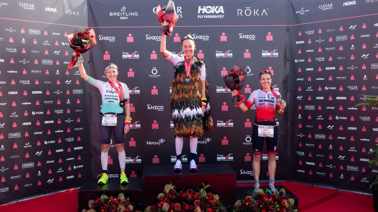 Regan Hollioake IRONMAN New Zealand 2025 Podium
