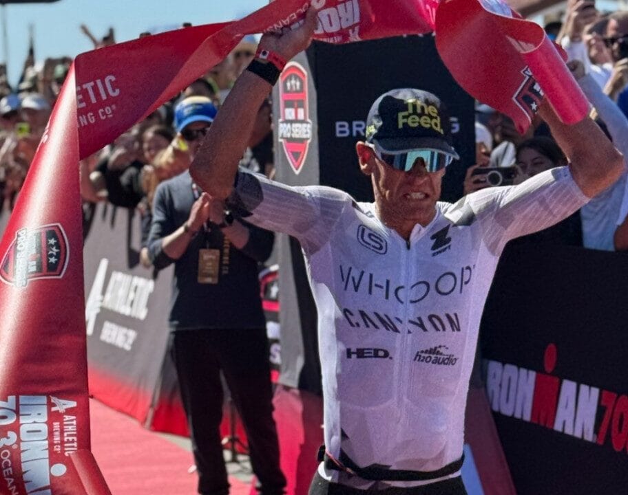 Lionel Sanders IRONMAN 70.3 Oceanside Finish Line 2025