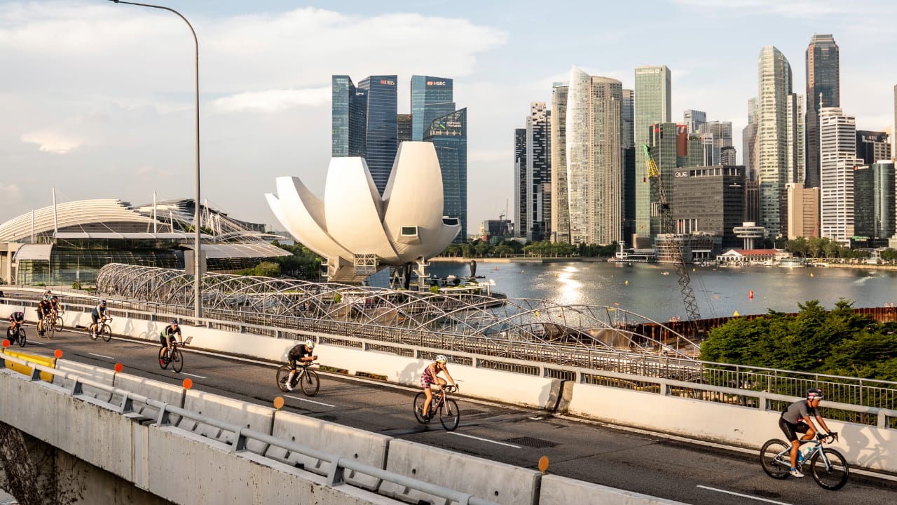 Singapore T100 age group bike course