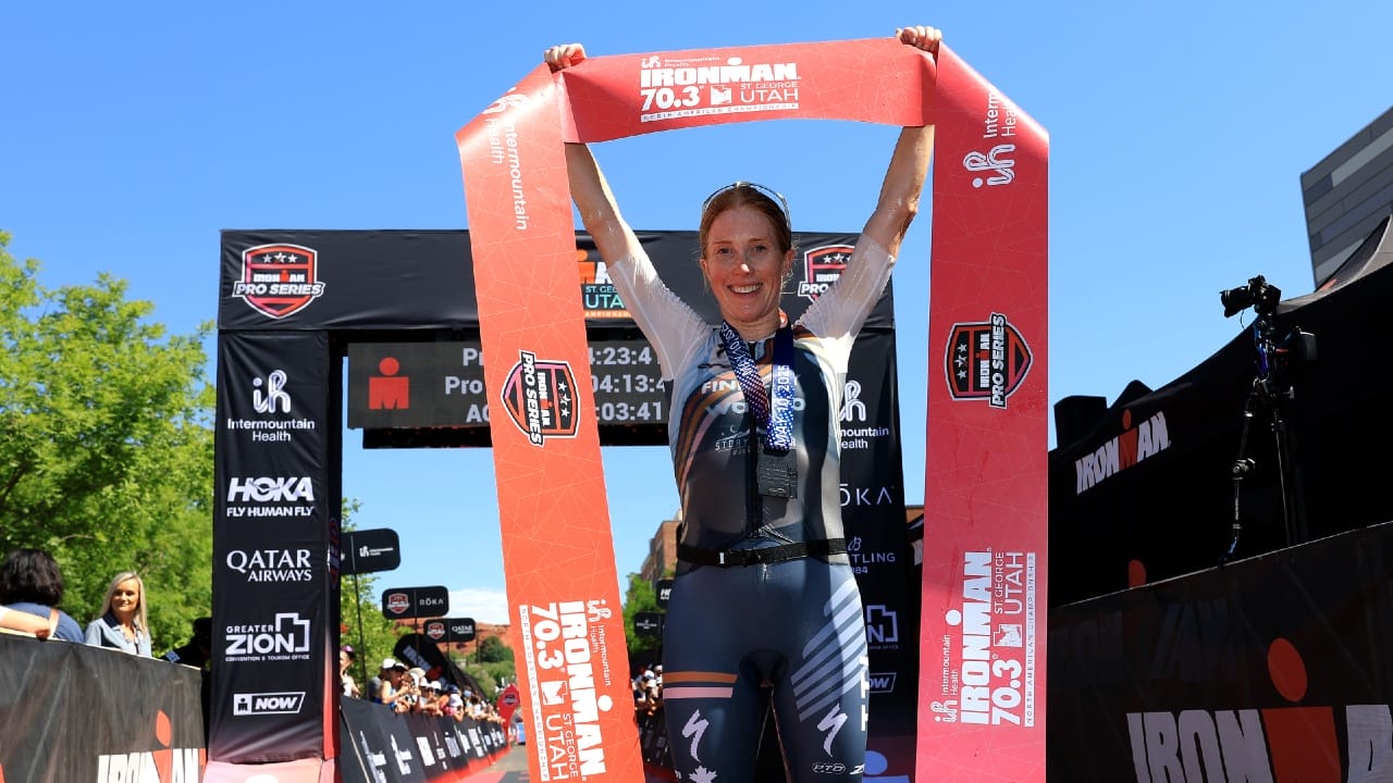 Paula Findlay wins ironman 703 st george 2025 photo credit Getty Images for Ironman