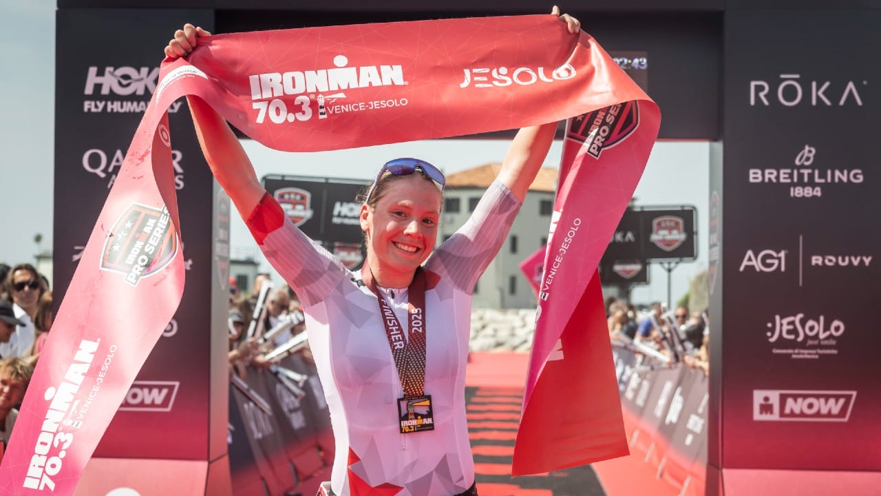 Solveig Lovseth IRONMAN 70.3 Venice-Jesolo Finish Line 2025