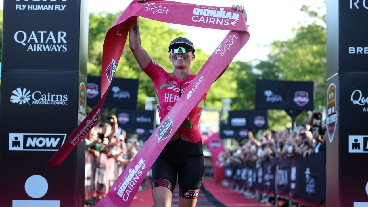 Jackie Hering IRONMAN Cairns 2025 Finish Line