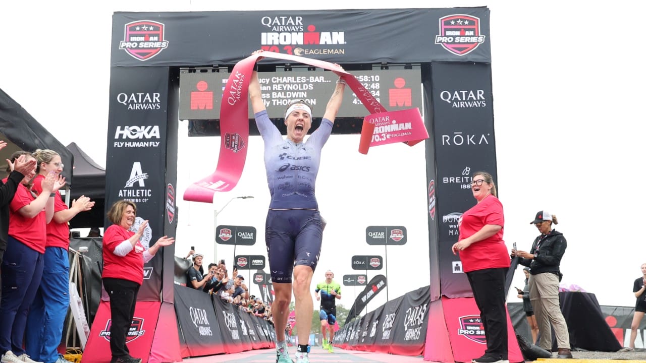 Lucy Charles-Barclay IRONMAN 70.3 Eagleman 2025 Finish Line