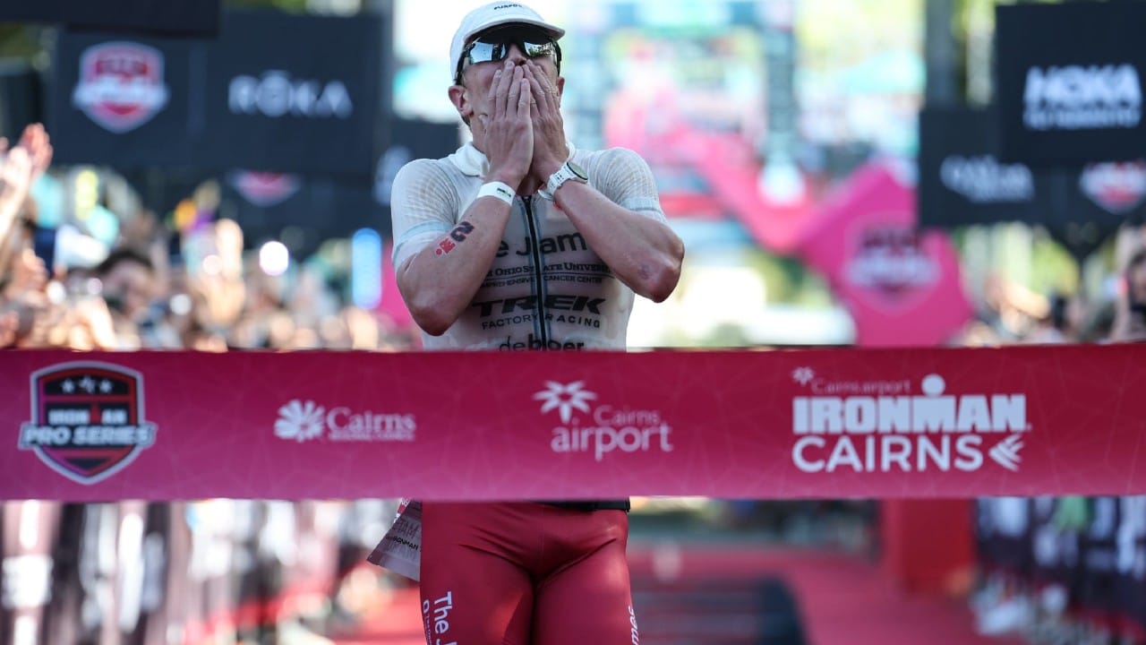 Matthew Marquardt IRONMAN Cairns 2025 Finish Line