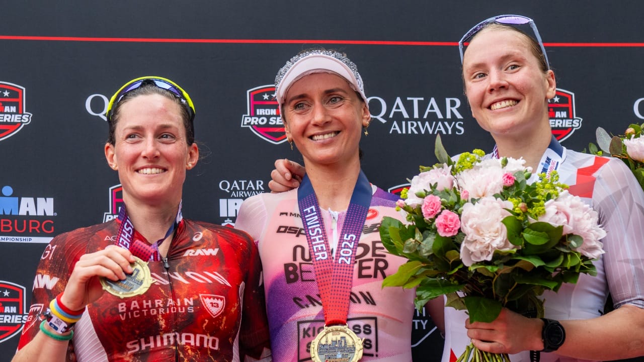 ironman hamburg 2025 podium laura philipp kat matthews solveig lovseth