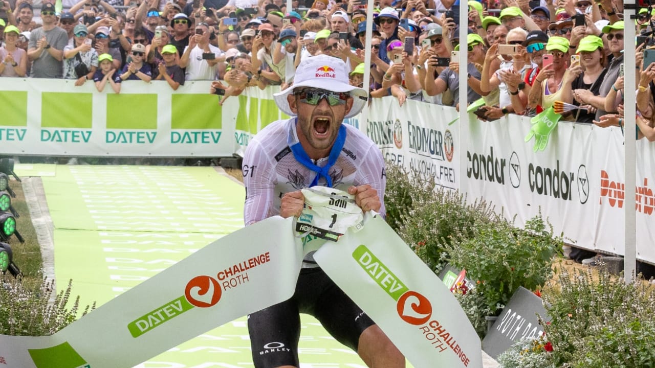 Sam Laidlow celebrates Challenge Roth win 2025