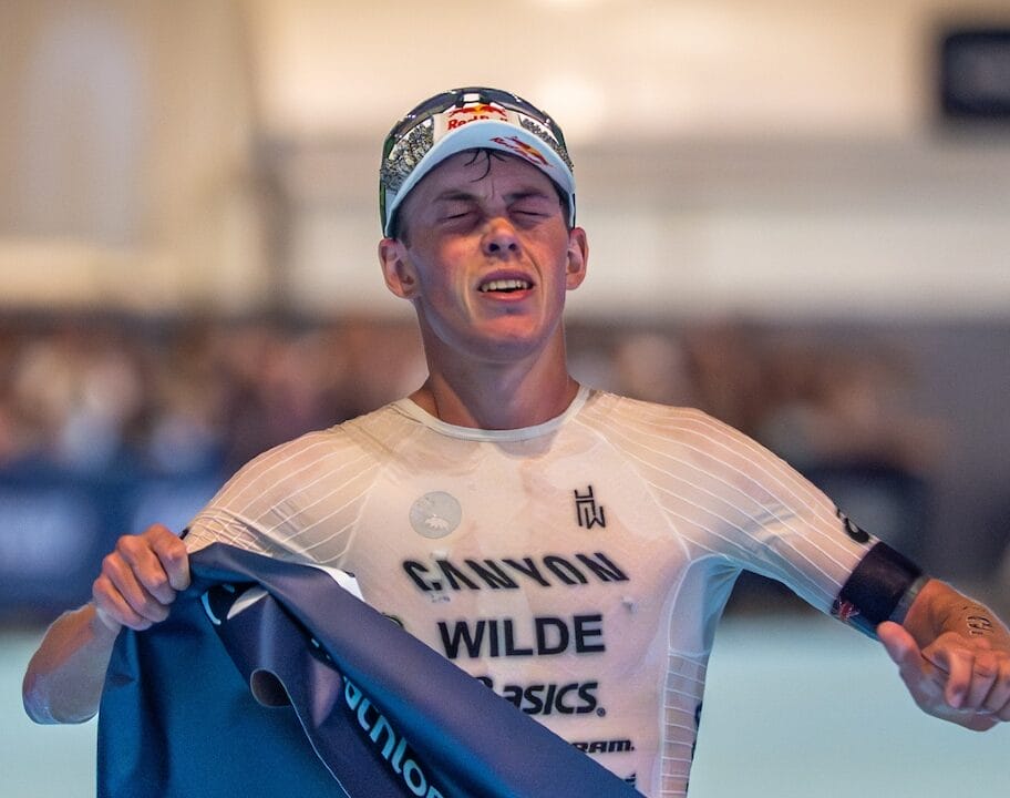 Hayden Wilde finish line T100 London 2025